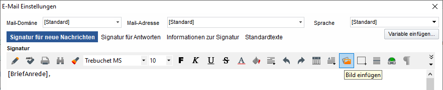 Signatur-Logoeinfugen