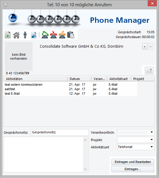 Telefonnummerdirektwahlen-PhoneManager